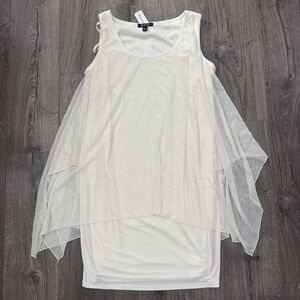 Dressbarn SL Fashions Elegant Cream white ivory Sleeveless Dress NWT size 16W